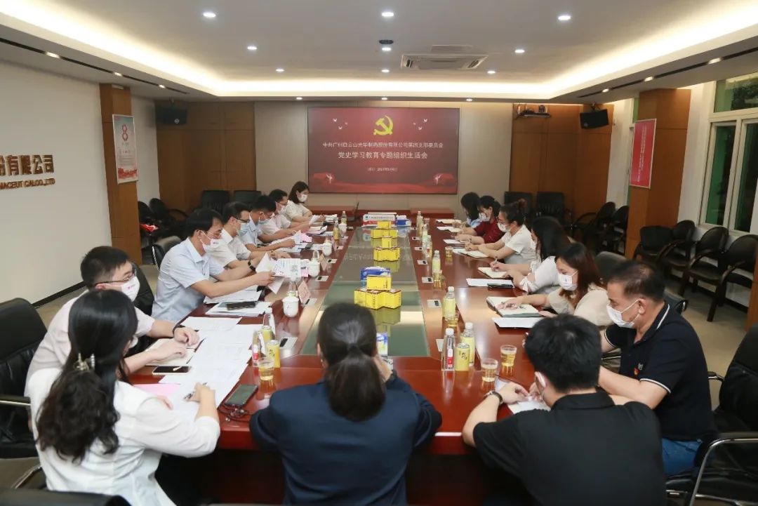 学出政治自觉，，，，敢于自我刷新——白云山EVO视讯公司第四党支部召开党史学习教育专题组织生涯会